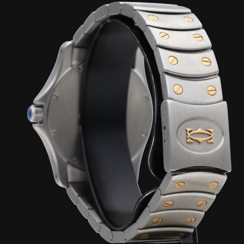 Montre Cartier Santos Ronde - Montre quartz en or jaune et acier 58 Facettes MT42873