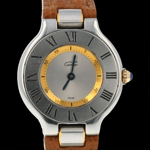 Montre Cartier Must 21 - Montre femme quartz en or jaune et acier 58 Facettes MT42891