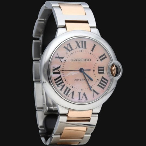 Montre Cartier Ballon Bleu - Montre 36 mm en or rose et acier 58 Facettes MT42917
