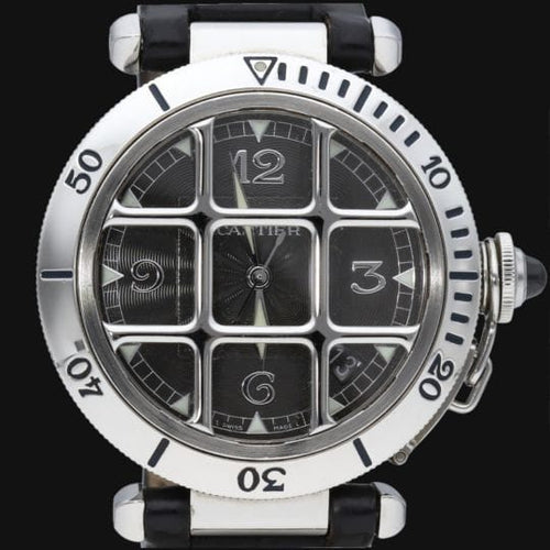 Montre Cartier Pasha - Montre automatique en acier 38 mm 58 Facettes MT42743