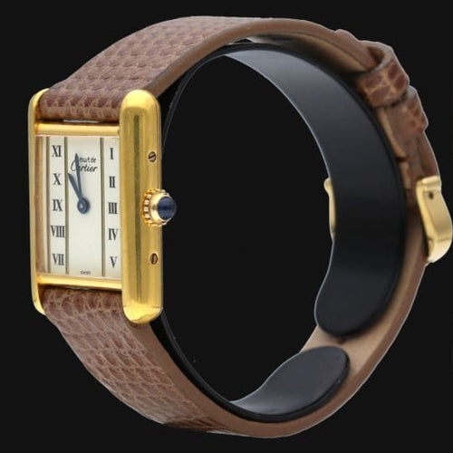 Montre Cartier Tank Vermeil - Montre femme quartz plaqué or 58 Facettes MT42665