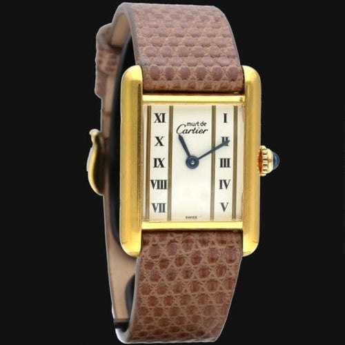 Montre Cartier Tank Vermeil - Montre femme quartz plaqué or 58 Facettes MT42665