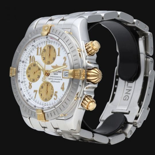 Montre Breitling Chronomat Evolution - Montre chronographe homme en or jaune et acier 58 Facettes MT42120