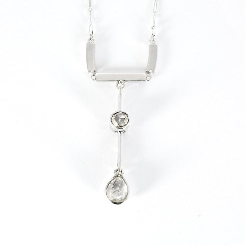 Collier Collier négligé en or blanc 18K et diamants 58 Facettes B250462