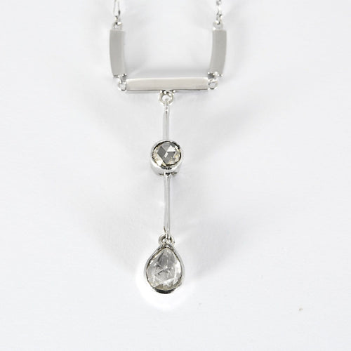 Collier Collier négligé en or blanc 18K et diamants 58 Facettes B250462