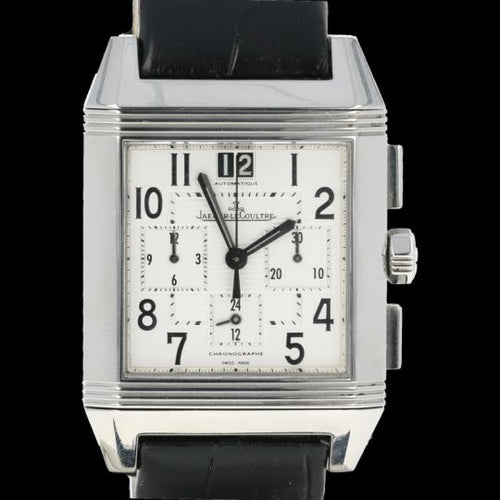 Montre Jaeger-LeCoultre Reverso Squadra - Montre GMT Chronograph en acier 58 Facettes MT43042