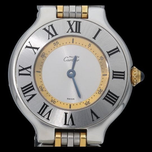 Montre Cartier Must 21 - Montre femme en or jaune 18K et acier 58 Facettes MT43118