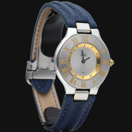 Montre Cartier Must 21 - Montre femme quartz en or jaune et acier 58 Facettes MT42985