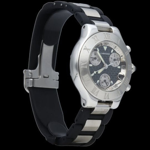 Montre Cartier Must 21 Chronoscaph - Montre homme à quartz en acier 58 Facettes MT40357