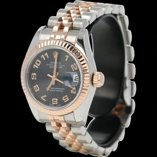 Montre Rolex Lady-Datejust 26 - Montre Oyster Perpetual en or rose et acier 58 Facettes MT42669