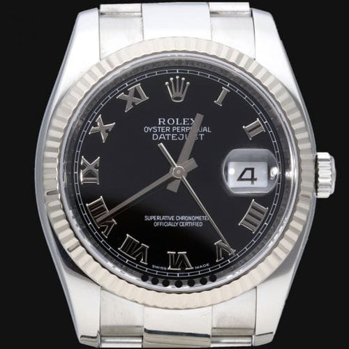 Montre Rolex Datejust - Montre 36 mm en acier et or blanc 58 Facettes MT43243