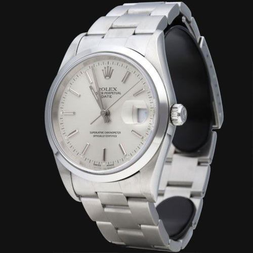 Montre Rolex Date - Montre femme 34 mm en acier 58 Facettes MT43254