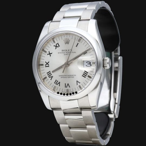 Montre Rolex Date - Montre 34 mm en acier 58 Facettes MT43265