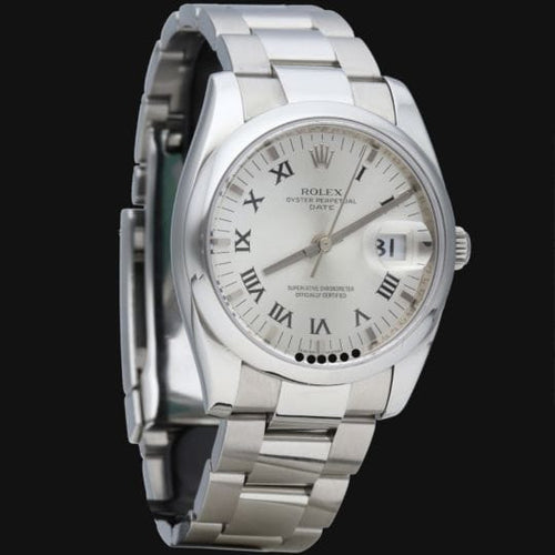 Montre Rolex Date - Montre 34 mm en acier 58 Facettes MT43265