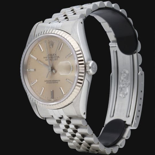 Montre Rolex Datejust - Montre 36 mm en acier et lunette en or blanc 58 Facettes MT43270