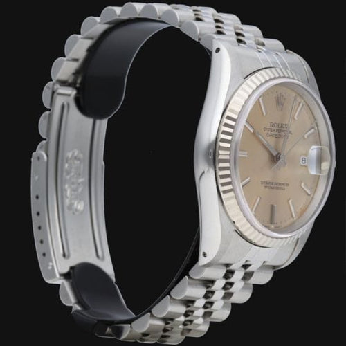 Montre Rolex Datejust - Montre 36 mm en acier et lunette en or blanc 58 Facettes MT43270