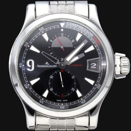 Montre Jaeger-LeCoultre Master Compressor - Montre GMT homme en acier 58 Facettes MT43032