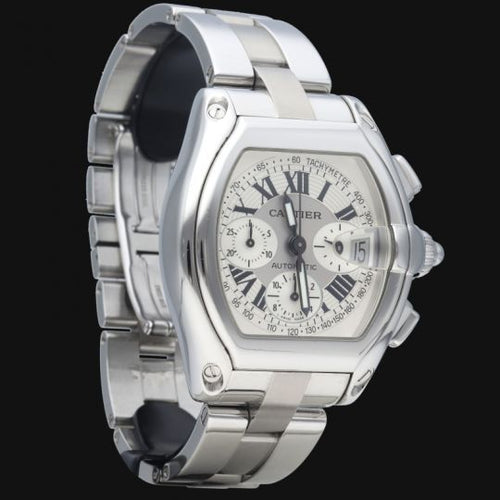 Montre Cartier Roadster - Montre chronographe automatique en acier 58 Facettes MT43366