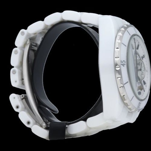 Montre Chanel J12 - Montre chronographe automatique en céramique blanche 58 Facettes MT42483