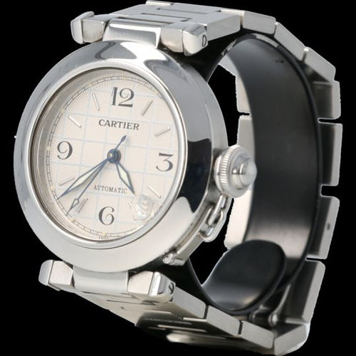 Montre Cartier Pasha - Montre automatique 35 mm en acier 58 Facettes MT42868