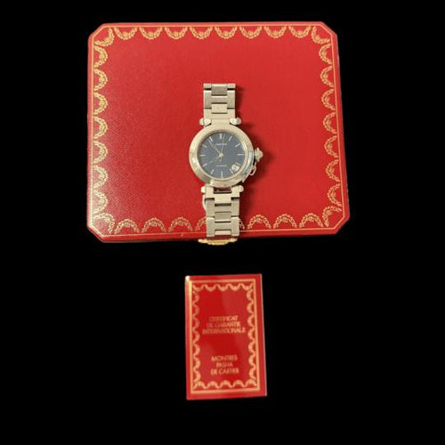 Montre Cartier Pasha - Montre automatique 35 mm en acier 58 Facettes MT41480