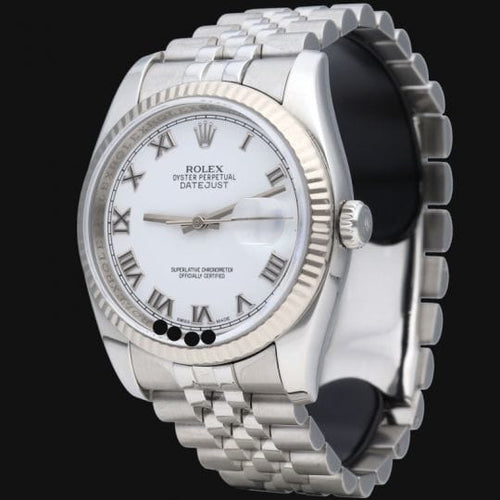 Montre Rolex Datejust - Montre 36 mm en acier et or blanc 58 Facettes MT43267
