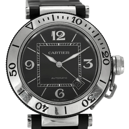 Montre CARTIER - PASHA - Montre en acier à boitier rond à mouvement automatique 58 Facettes B240623