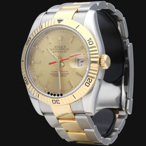 Montre Rolex Datejust Turn-O-Graph - Montre automatique 36 mm en or jaune et acier 58 Facettes MT43257