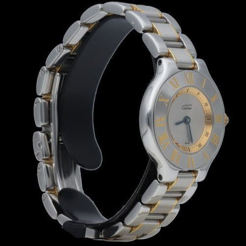 Montre Cartier Must 21 - Montre femme quartz en or jaune et acier 58 Facettes MT43072