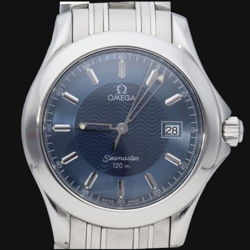 Montre Omega Seamaster 120M - Montre homme en acier, cadran bleu 58 Facettes MT43927