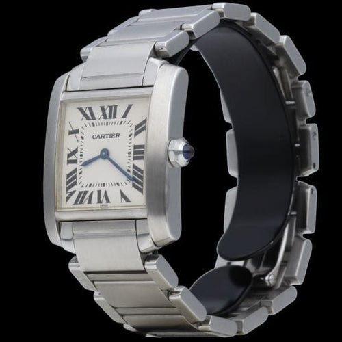 Montre Cartier Tank Française - Montre femme en acier, quartz 58 Facettes MT43941