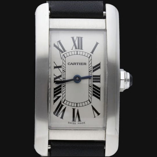 Montre Cartier Tank Américaine - Montre femme PM en acier 58 Facettes MT43938