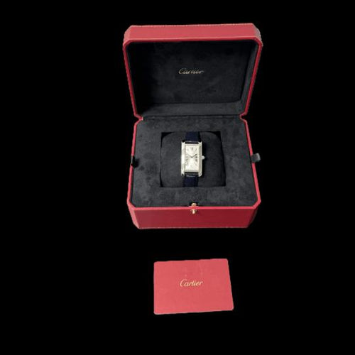 Montre Cartier Tank Américaine - Montre femme PM en acier 58 Facettes MT43938