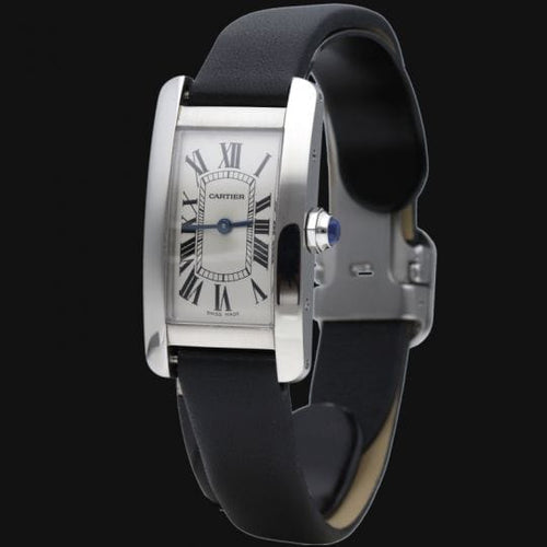 Montre Cartier Tank Américaine - Montre femme PM en acier 58 Facettes MT43938