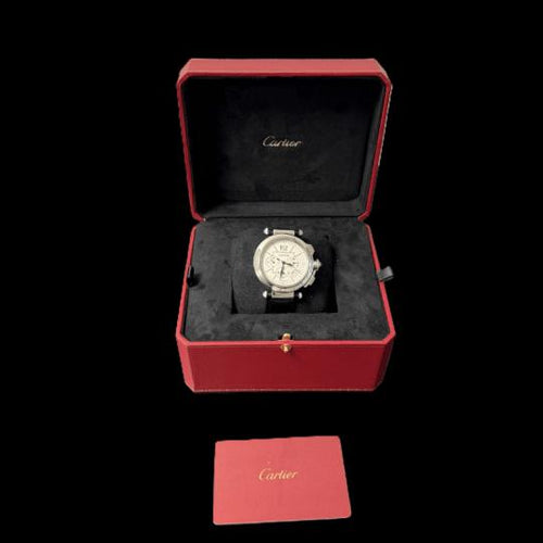 Montre Cartier Pasha - Montre chronographe automatique en acier 42 mm 58 Facettes MT44021