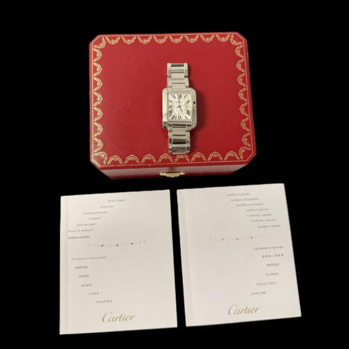 Montre Cartier Tank Anglaise - Montre medium automatique en acier 58 Facettes MT44071