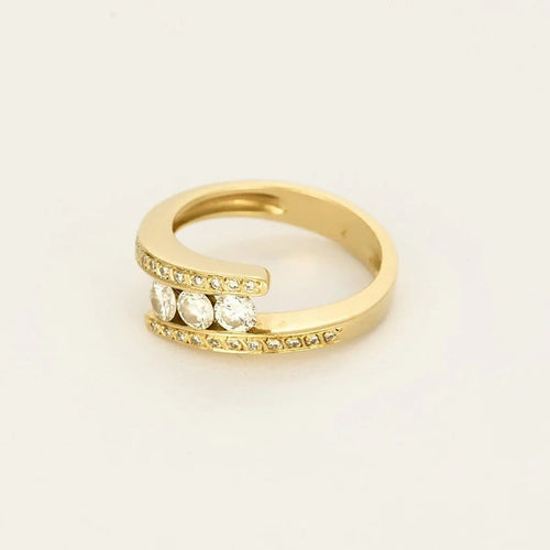 Bague 54.5 Bague en or jaune et diamants 58 Facettes B250528