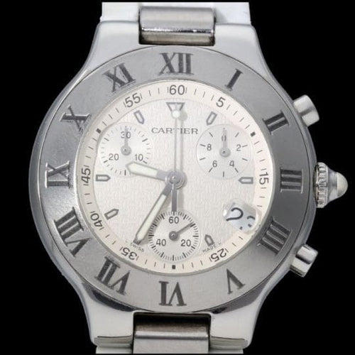 Montre Cartier Must 21 Chronoscaph - Montre quartz homme en acier 58 Facettes MT44232