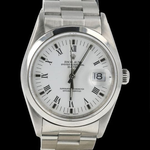 Montre Rolex Date - Montre 34 mm en acier 58 Facettes MT43368