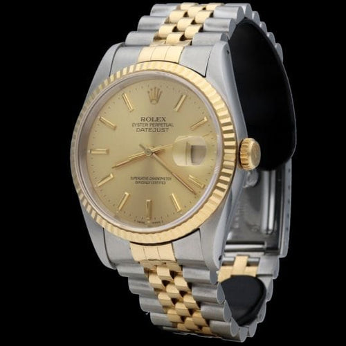 Montre Rolex Datejust 36 - Montre automatique en or jaune et acier 58 Facettes MT44127
