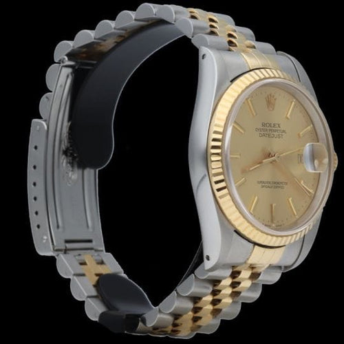 Montre Rolex Datejust 36 - Montre automatique en or jaune et acier 58 Facettes MT44127