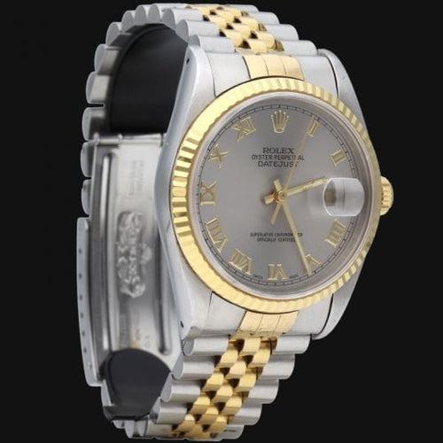 Montre Rolex Datejust 36 - Montre en or jaune 18K et acier 58 Facettes MT44128