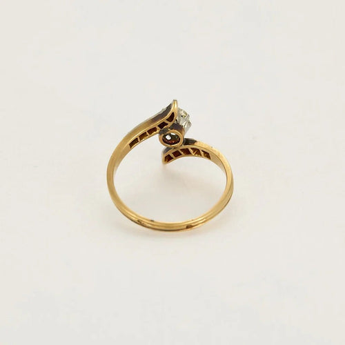 Bague 53 Bague en or jaune et blanc, diamants 58 Facettes B250579