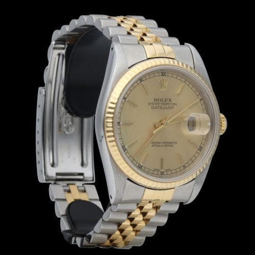 Montre Rolex Datejust 36 - Montre en or jaune 18K et acier 58 Facettes MT44129