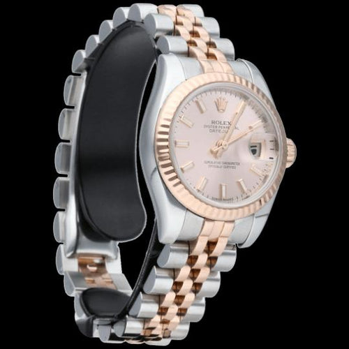 Montre Rolex Lady-Datejust - Montre 26 mm en or rose et acier 58 Facettes MT44157