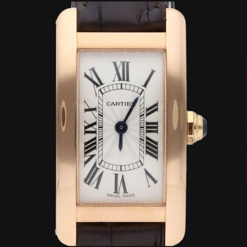 Montre Cartier Tank Américaine - Montre femme en or rose 58 Facettes MT44218