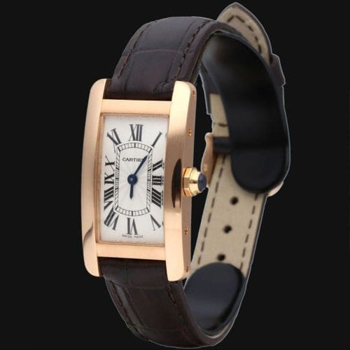 Montre Cartier Tank Américaine - Montre femme en or rose 58 Facettes MT44218
