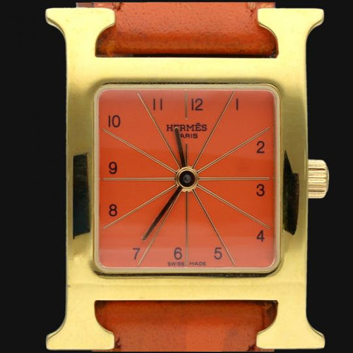 Montre Hermès Heure H - Montre femme quartz plaqué or 21 mm 58 Facettes MT43551