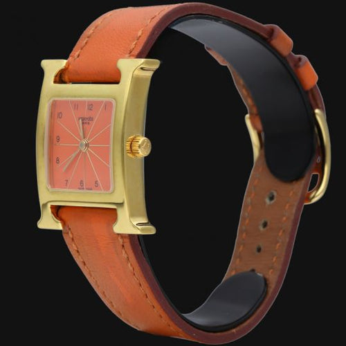 Montre Hermès Heure H - Montre femme quartz plaqué or 21 mm 58 Facettes MT43551