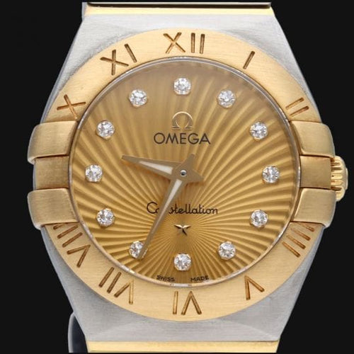 Montre Omega Constellation - Montre 27 mm en or jaune et acier avec diamants 58 Facettes MT43925